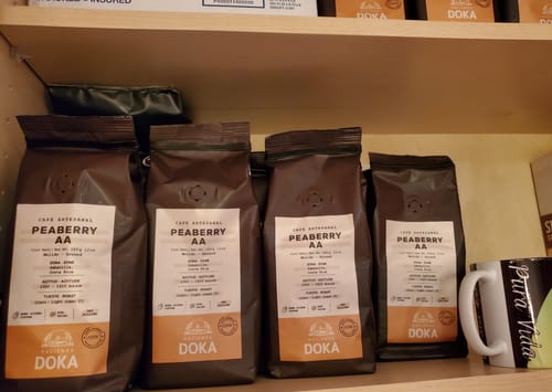 Customer photo review of Café Hacienda Doka Peaberry AA