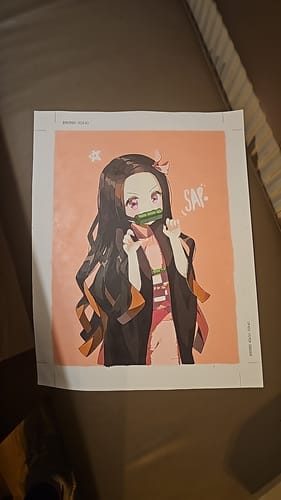 Customer photo review of Demon Slayer: Nezuko - Anime Paint By Numbers Kit