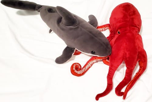 Customer photo review of Lifelike Red Octopus Soft Stuffed Plush Toy
