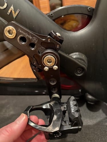 Customer photo review of Easy Knees Pedal Swing and Crank Shortener Kit (One Side)