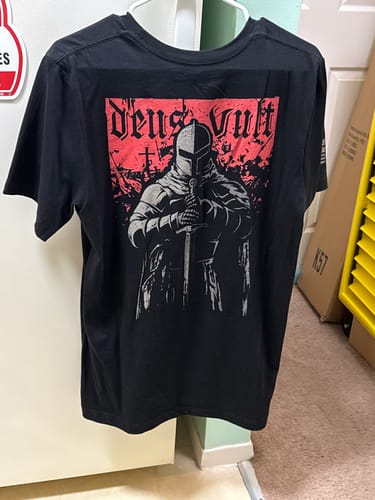 Customer photo review of Deus Vult Shirt
