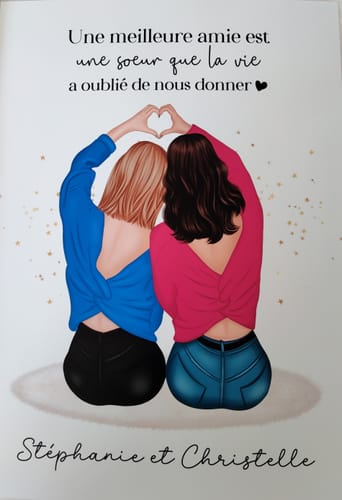 Customer photo review of Affiche Personnalisée - Meilleures Amies