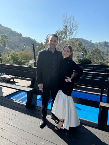 Customer photo review of Dylan Gown by Et Ochs - RENTAL