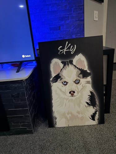 Customer photo review of Custom Pet Portrait - True Form Style