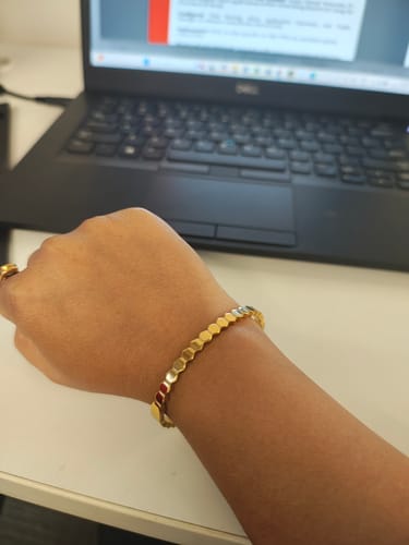Customer photo review of Modern Mosaic Bangle Bracelet