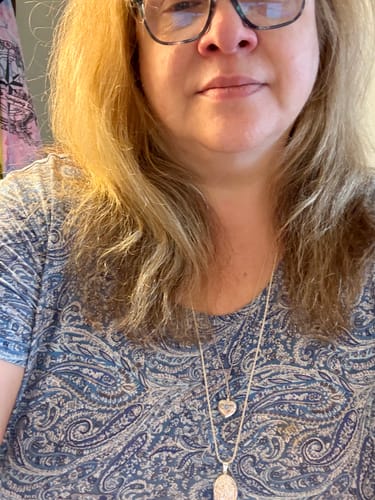 Customer photo review of Crystal Heart Urn Necklace