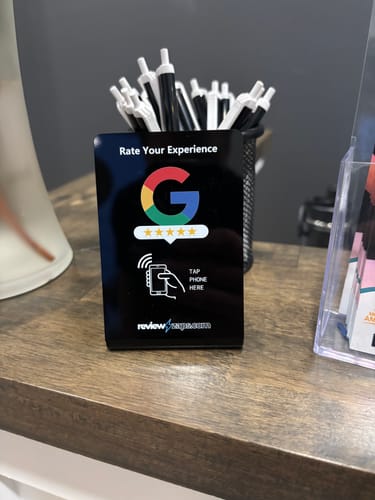 Customer photo review of Zappy Google Review Stand