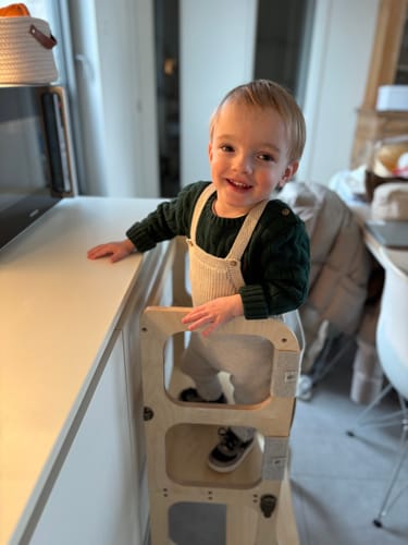 Customer photo review of STEP'n'SIT® • Helper Tower - Table • Convertible 2-in-1