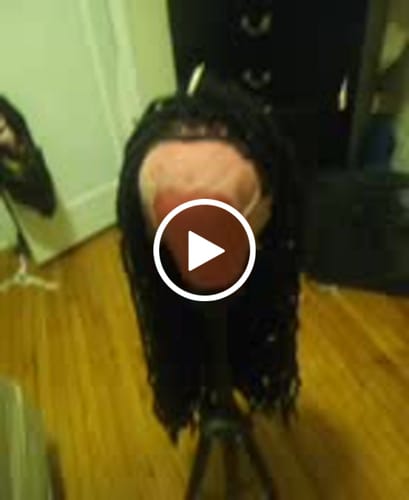Customer video review of Simple Faux Locs Wig (Swiss Full Lace) Black Color, Shoulder Length - Karina