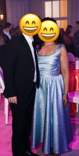 Customer photo review of Alice A-Line Midi Dress by Mac Duggal - RENTAL