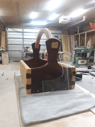 Customer photo review of Small Classic 3 Handle Acrylic Router Template