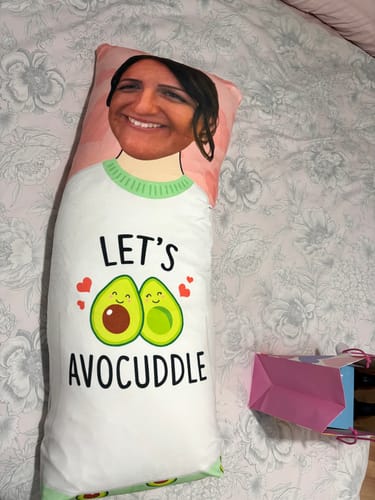 Customer photo review of Lets Avocuddle Custom Body Pillow