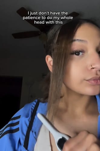 Customer photo review of SUNMAY Mini Cordless Flat Iron, 3/10'' Small Cordless Hair Straightener for Short Hair, Portable Pencil Flat Iron