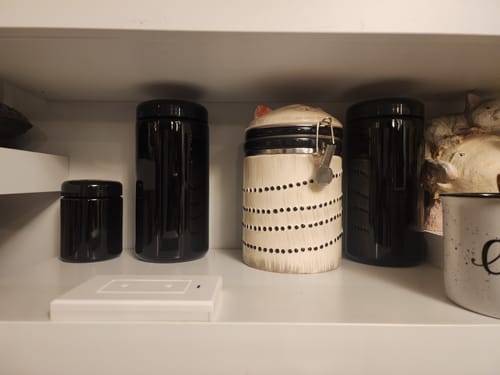 Customer photo review of Miron Ultraviolet Glass Wide Neck Jar 1 Liter (33.8 oz )