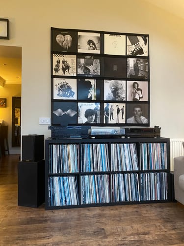 Customer photo review of 12" Vinyl Record Display Frame - LP Wall Storage