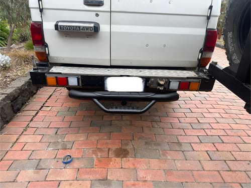 Customer photo review of Universal Black Rear Hitch Step