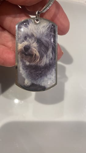 Customer photo review of Personalized Pet Keychain
