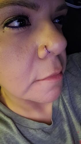 Customer photo review of Double Opal Hinged Ring