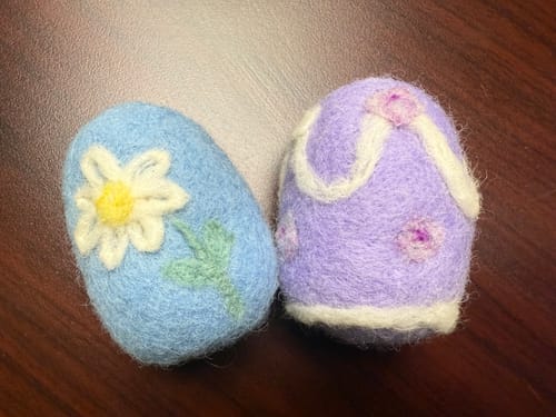 Customer photo review of Easter Egg Party Needle Felting Kit