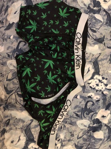 Customer photo review of Plant green weed matching couples underwear