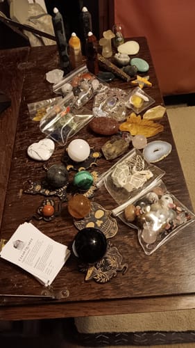 Customer photo review of Mini Fluorite Carvings