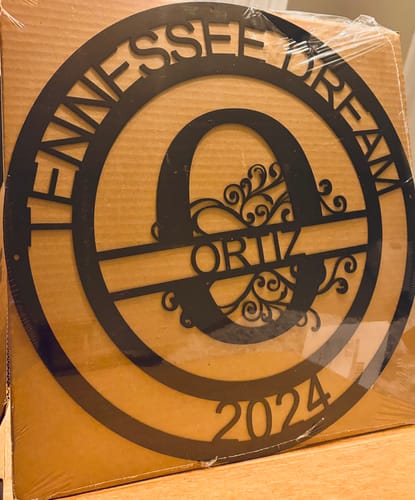 Triseinge O. review of Custom Metal Family Established Monogram Wall Art - 20+ Color Options image 1 out of 1