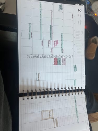 Customer photo review of 2025 Vertical Weekly Planner, Midnight