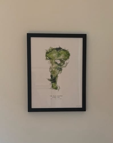 Customer photo review of Custom Golf Artwork – Personalised Print of Any Golf Course and Hole (A3 Size)
