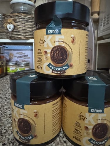 Customer photo review of KETOCIOK CRUNCHY 250G CREMA CON GRANELLA NOCCIOLE E CACAO SENZA ZUCCHERO