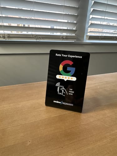 Customer photo review of Zappy Google Review Stand