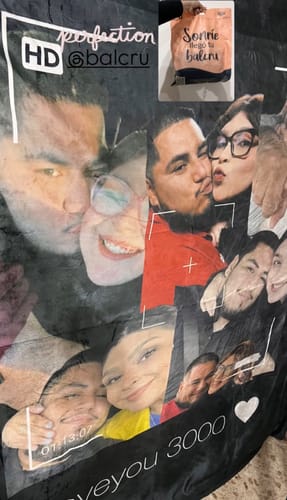 Customer photo review of Cobija frazada personalizable shooting