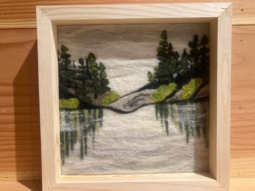 Customer photo review of Lake Reflections Needle Felting Kit