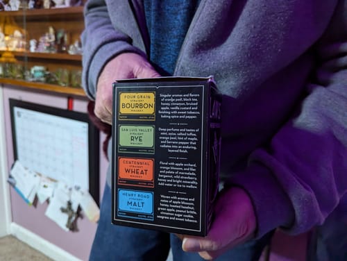 Customer photo review of Laws Whiskey 4 x 100ml Sample Pack