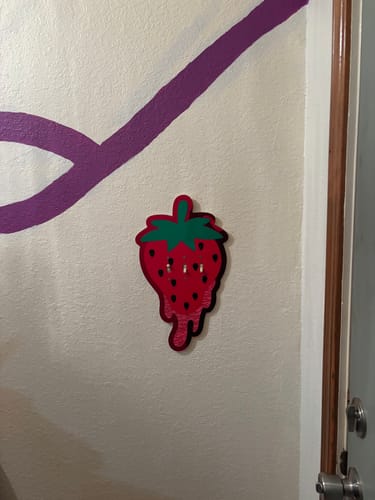 Customer photo review of Triple Flip Strawberry Light Switch Cover Sample