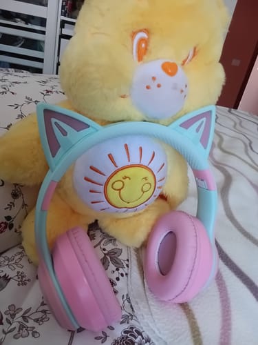 Customer photo review of Cat Ears Colorful Glow Wireless Headset (3 Color Combinations)