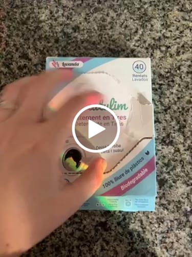 Customer video review of Eco-Tiras de Detergente 40 lavados Natulim