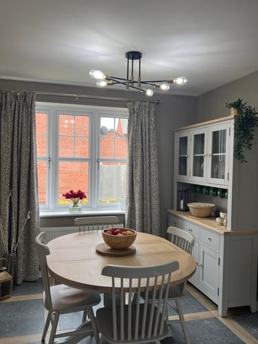 Customer photo review of 6/8 Light Black Sputnik Semi Flush Mount