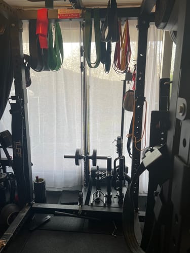 Customer photo review of Riot Power Cage Lat Attachment