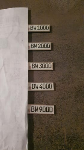 Customer photo review of Kennzeichen Schlüsselanhänger Mini Nummernschild Metall