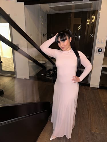 Customer photo review of Naked Open Back Maxi Dress