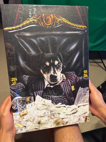 Customer photo review of 'ScarPaw' Personalized Pet Canvas