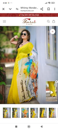 Customer photo review of Whimsy Wonders (Pure Mul Cotton Saree)