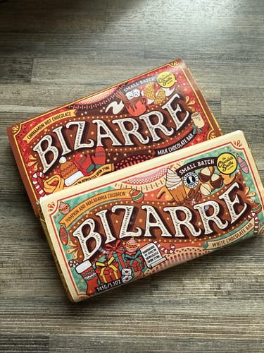 Customer photo review of Pumpkin Spice and Macadamia Cold brew Chocolate Bar 145g