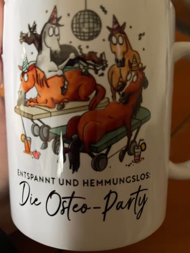 Customer photo review of Tasse "Osteo-Party"