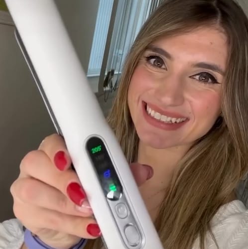 Customer photo review of SUNMAY Voga Plus Ionic Cordless Hair Straightener and Curler, Flat Iron Hair Straightening