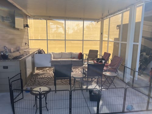 Customer photo review of Tan Mesh Roll - 90% Shade