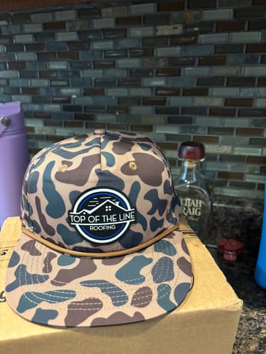 Customer photo review of Custom Leather Patch Goat Rope Hats - Mossy Oak & Old’s Cool Styles