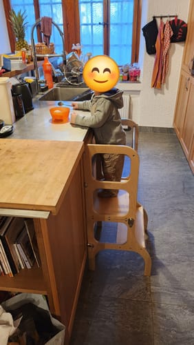 Customer photo review of STEP'n'SIT® • Helper Tower - Table • Convertible 2-in-1