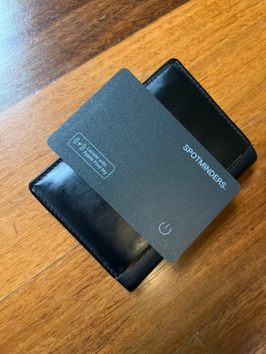 Customer photo review of SPOTMINDERS. Tracking card