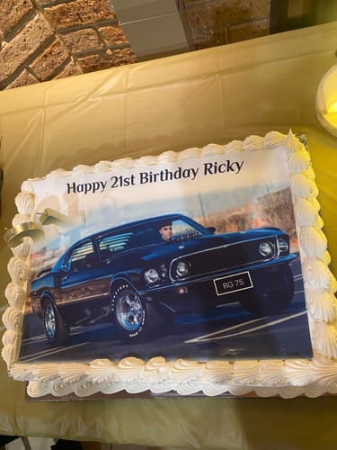 Customer photo review of A3 Rectangle Custom Edible Icing Image